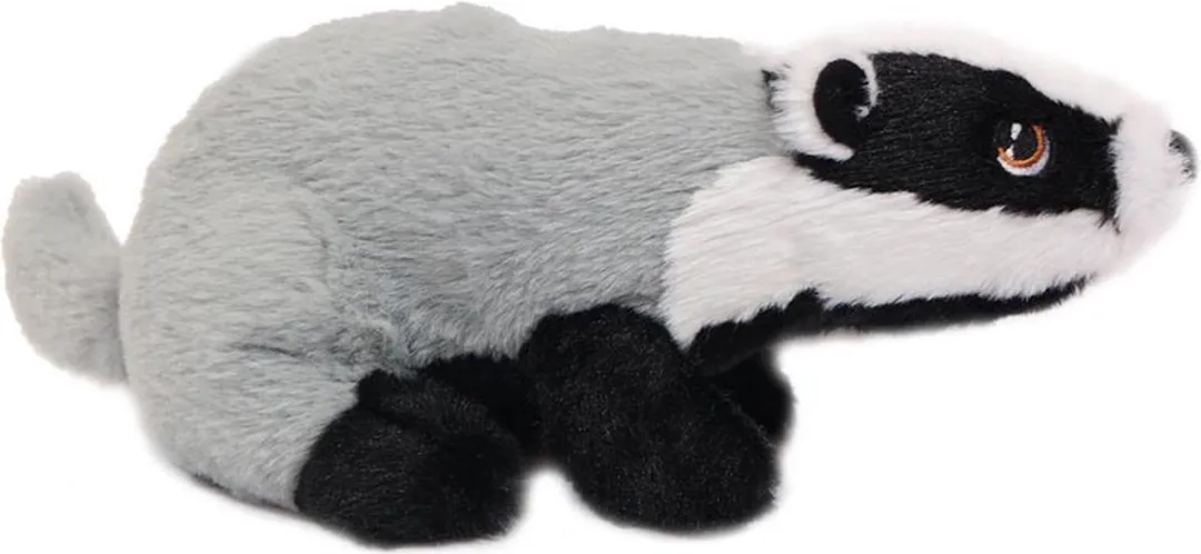 PIA Soft Toys Eco Knuffel Das 25cm - Grijs/Wit/Zwart