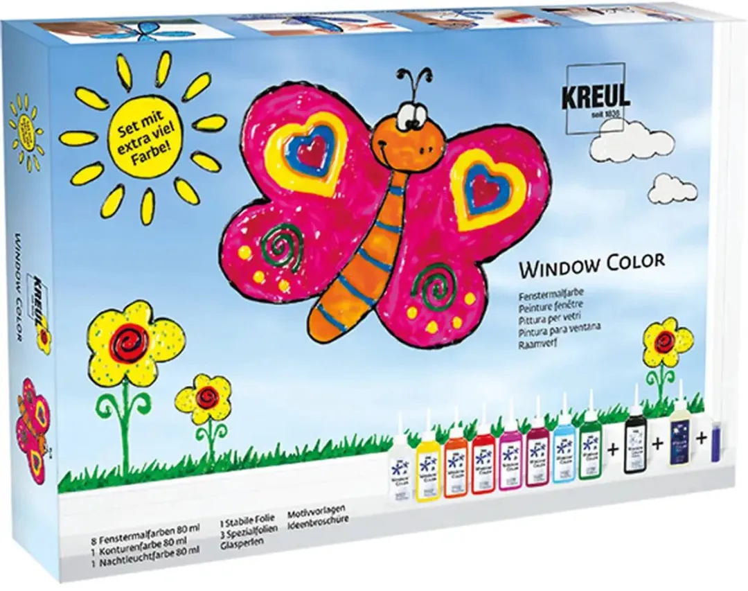 Kreul Creatieve Glasverfset Multicolor - 8x80ml