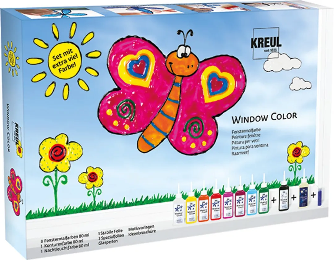 Kreul Creatieve Glasverfset Multicolor - 8x80ml