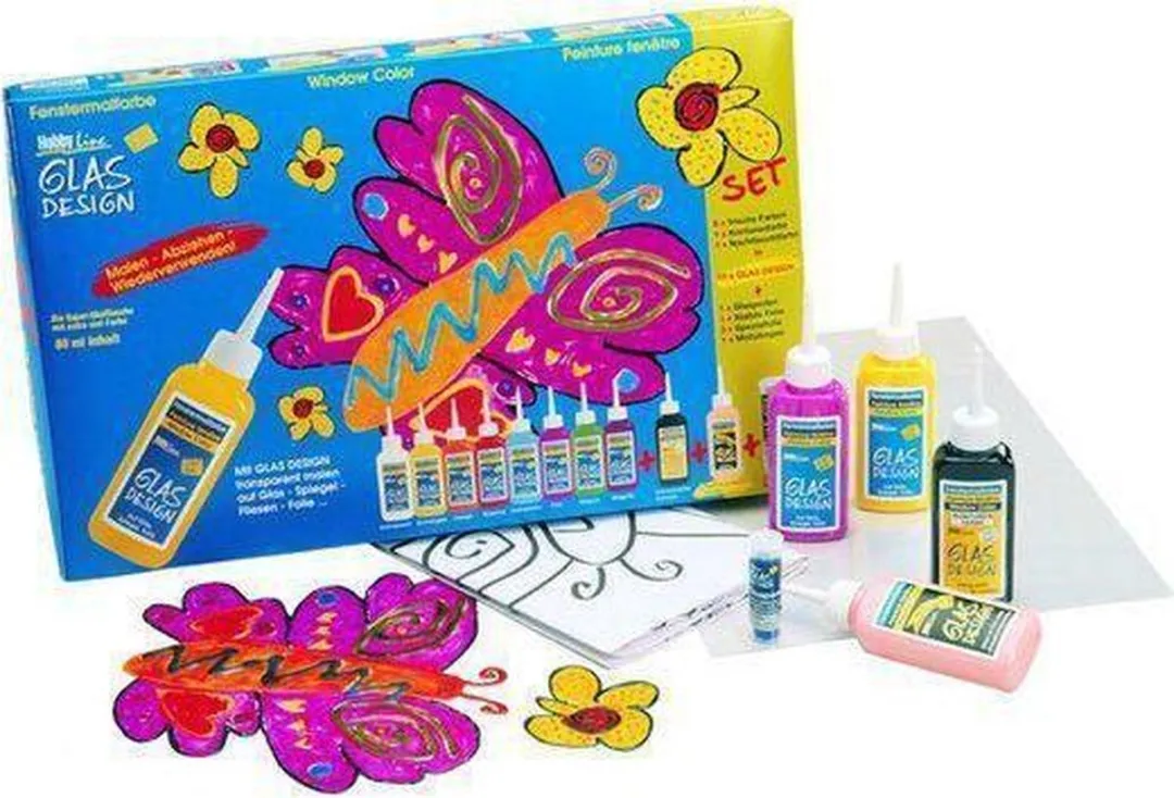 Kreul Creatieve Glasverfset Multicolor - 8x80ml