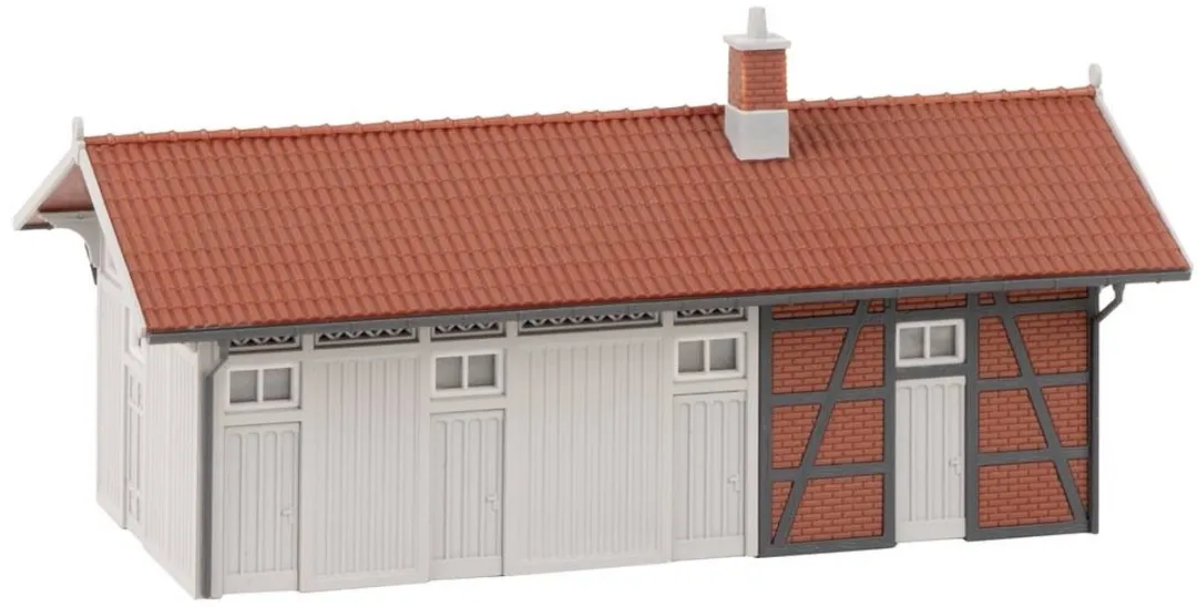 Faller Owen Station H0 Modelbouwset - Grijs/Rood/Wit