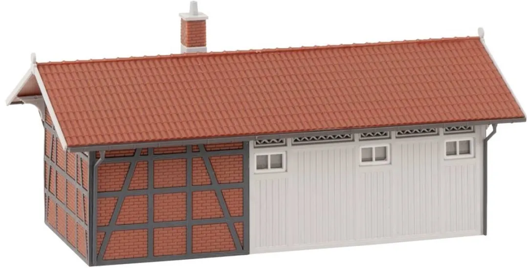Faller Owen Station H0 Modelbouwset - Grijs/Rood/Wit