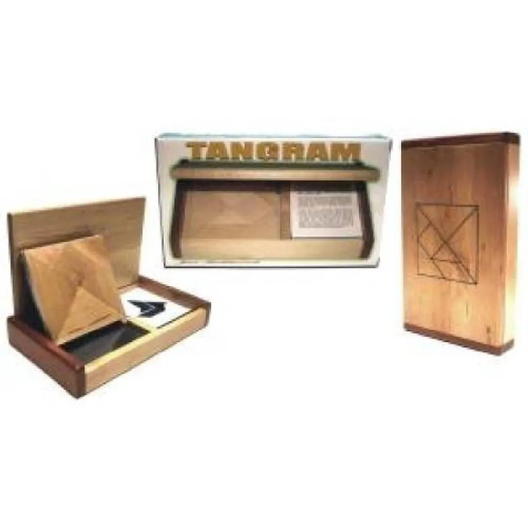 HOT Games Tangram Houten Puzzelset 60 Stuks - Multicolor