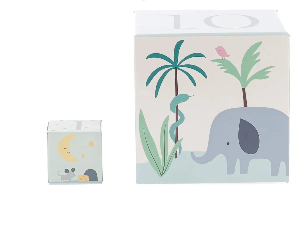 Vilac Stapelblokken Dieren - 10 Stuks Multicolor