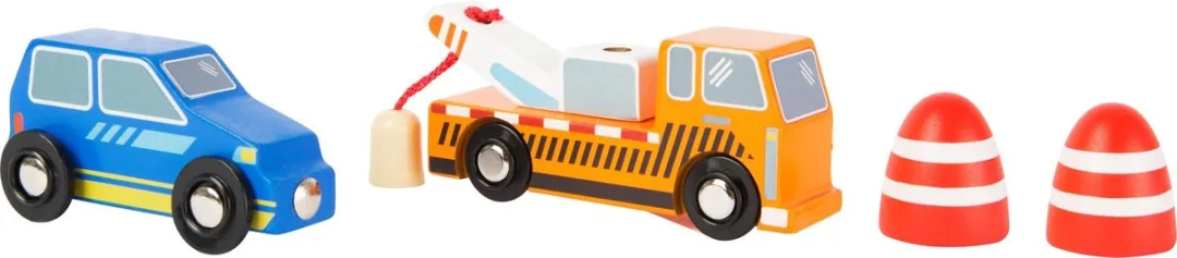 Small Foot Houten Sleepwagendienst 4-delig - Multicolor