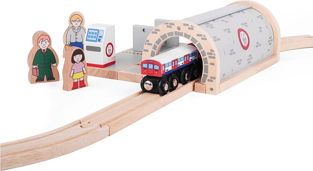 BIGJIGS Ondergrondse Trein BJT487 - Multicolor