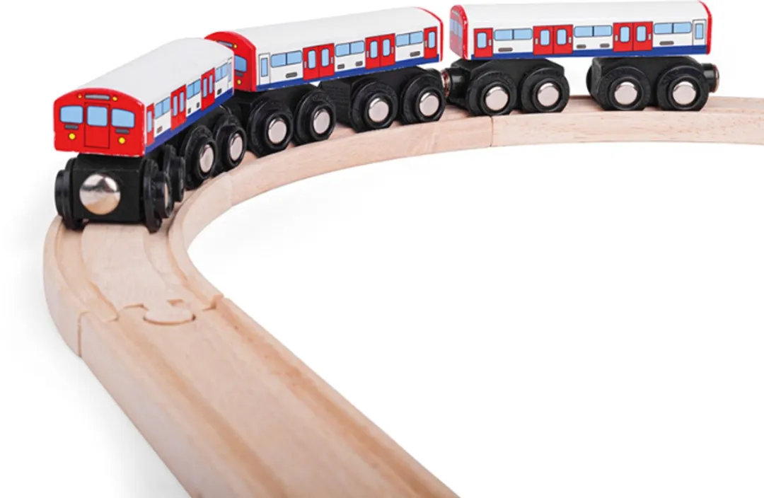 BIGJIGS Ondergrondse Trein BJT487 - Multicolor
