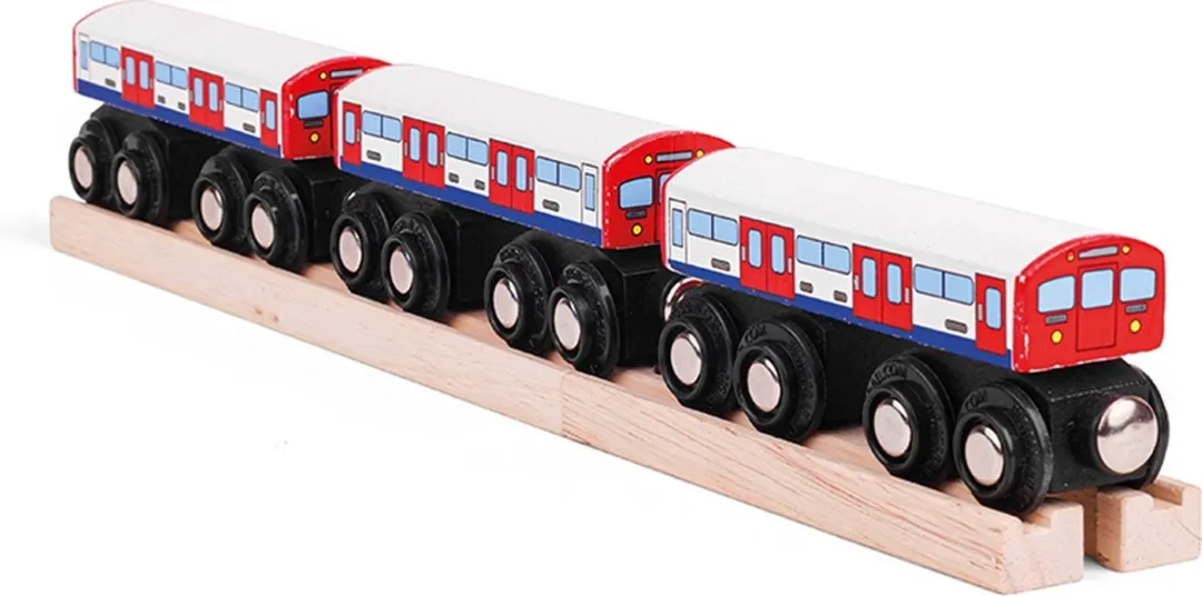BIGJIGS Ondergrondse Trein BJT487 - Multicolor