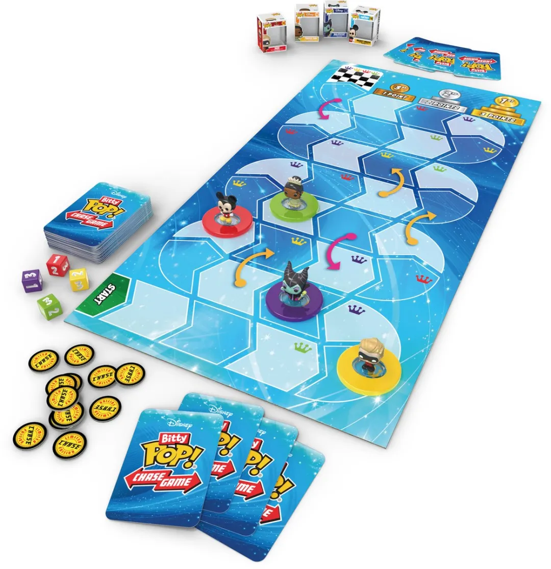 Funko Games Bitty Pop! Chase Game Disney - Bordspel - Met unieke Disney Funko Pops! - Engelstalig!