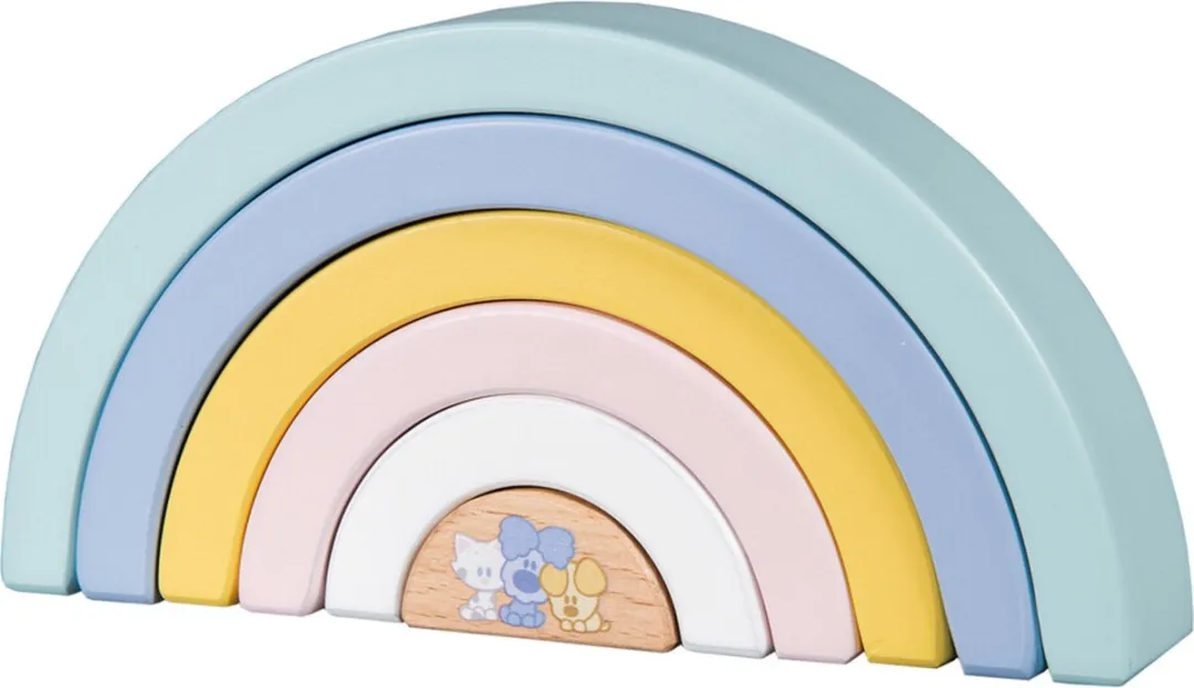 Rubo Toys Woezel en Pip Regenboog Constructiespeelgoed 6-delig - Hout