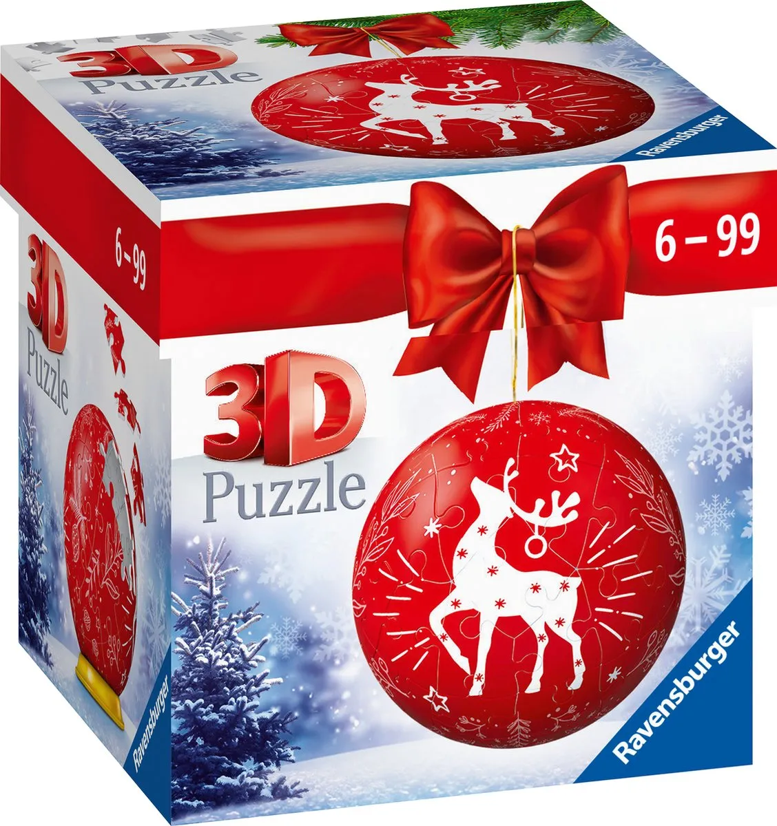 Ravensburger Kerstbal Rendier 3D Puzzel 54 Stuks