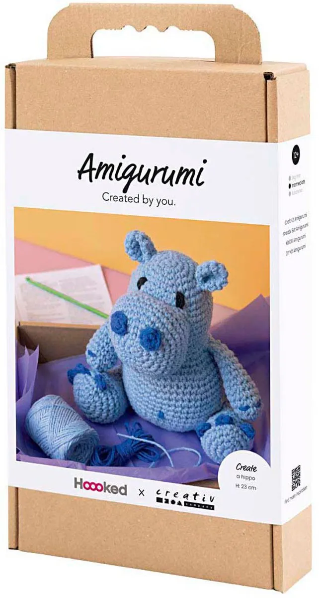 Creativ Company Haakpakket Amigurumi Nijlpaard - Lichtblauw