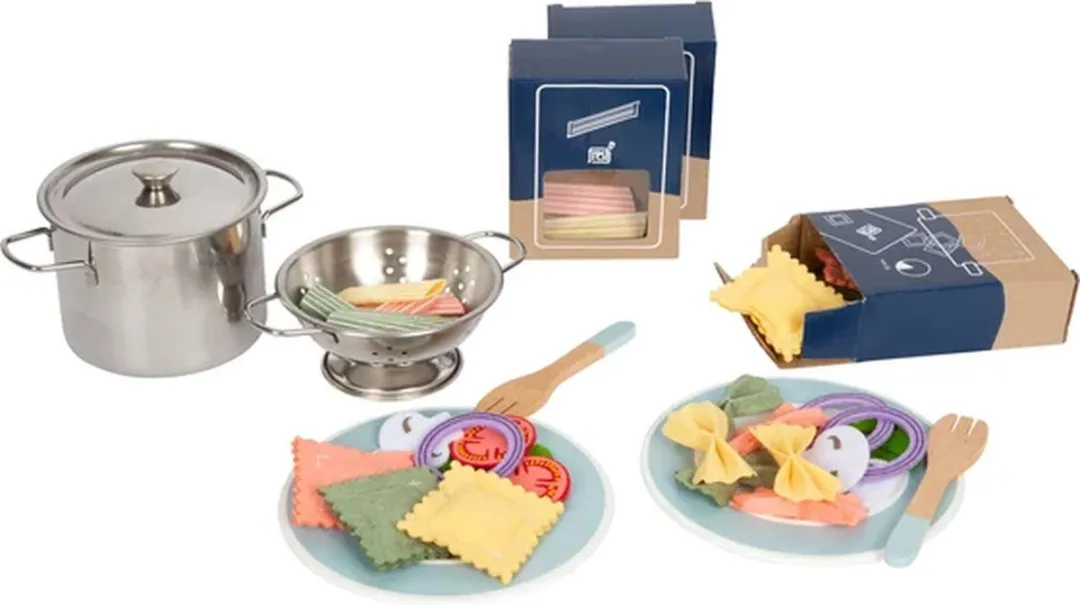 Small Foot Houten Pasta Chef Set 19-delig - Multicolor
