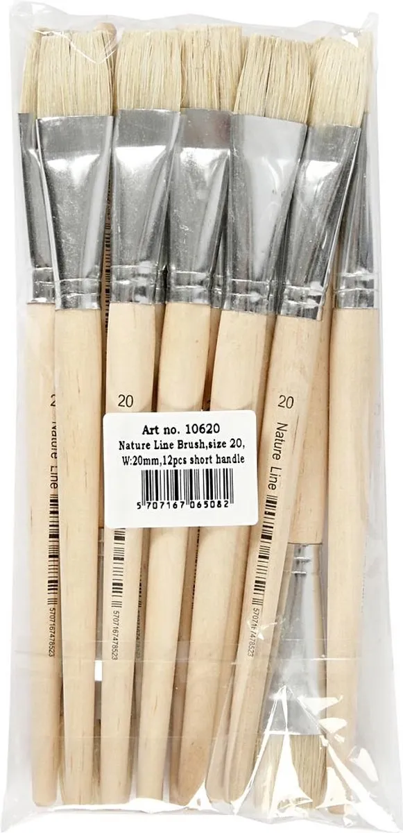 Creativ Company Nature Line Kwast 20 - 12 Stuks