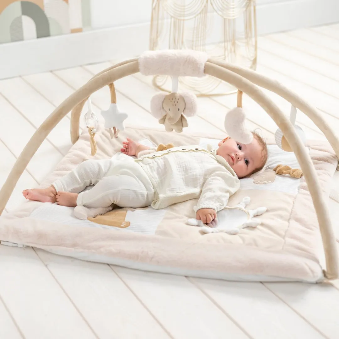 Nattou FLO ERNEST & OLI Rechthoekig Speeltapijt 80cm - Beige