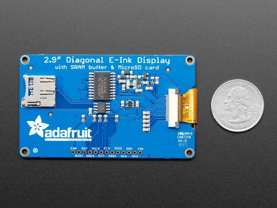 Adafruit 1028 2.9inch eInk Display - Meerkleurig