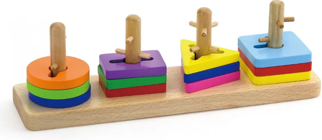 Viga Toys Vormenspel 50968 - 12-delig Multicolor