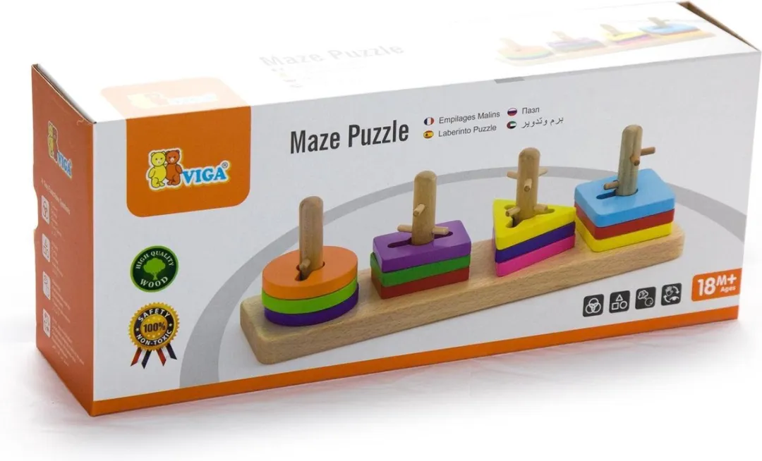 Viga Toys Vormenspel 50968 - 12-delig Multicolor