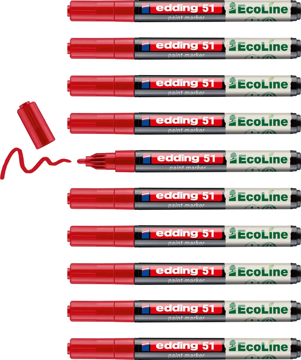 edding 51 EcoLine Lakmarker Rood