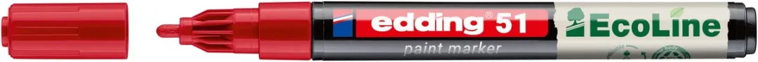 edding 51 EcoLine Lakmarker Rood - 10 Stuks