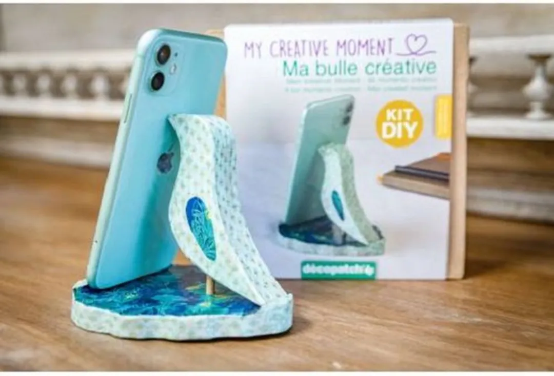 Decopatch My Creative Moment DIY Telefoonhouder Vogel & Opbergdoosje