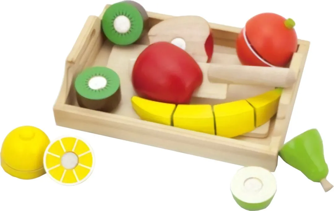 Viga Toys Houten Fruit Op Dienblad