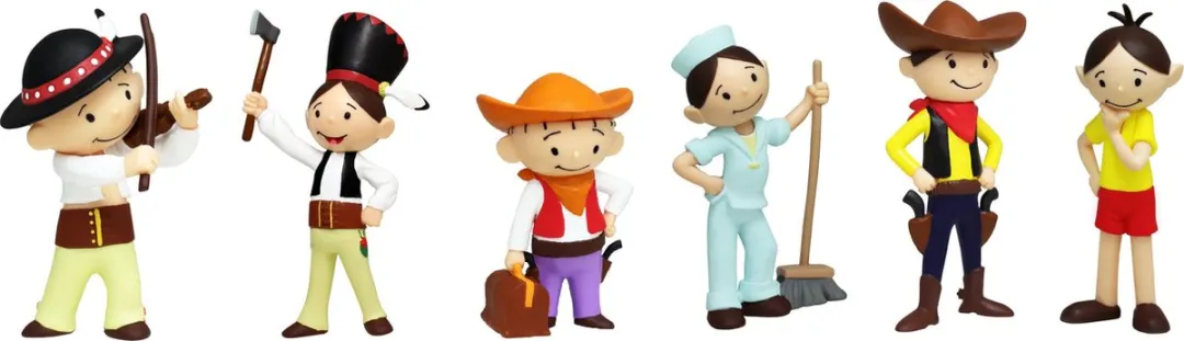 Lolek & Bolek speelset 6 stuks (+/- 9 cm)