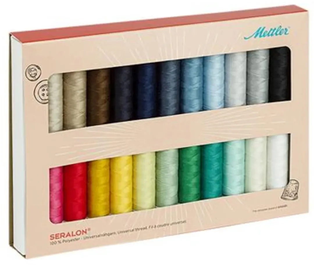 Amann Mettler Seralon Naaigarenset 22x100m - 22 Kleuren - Multicolor