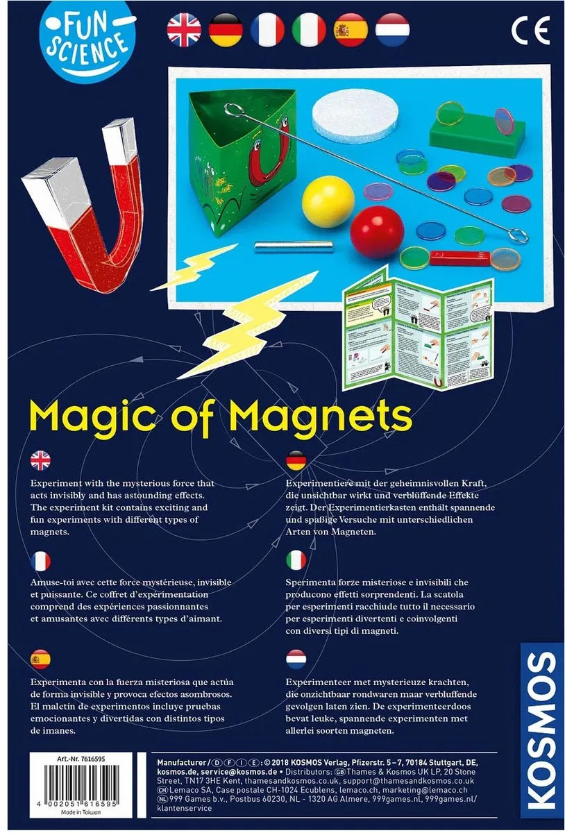 Kosmos Magic of Magnets Experimenteerset 617233 - Magneetstaaf/Spoel/Kompas - afbeelding 6 van 6