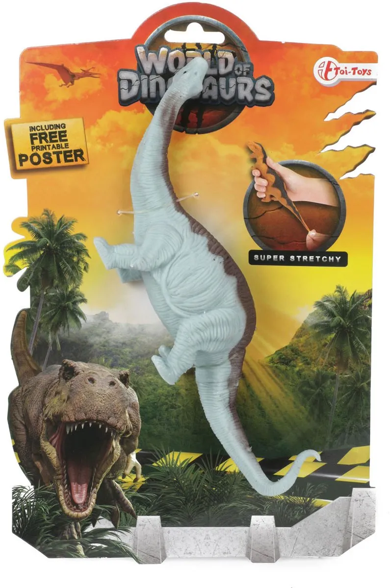 Toi-Toys Dinosaurus Rekbaar 37056Z - Multicolor
