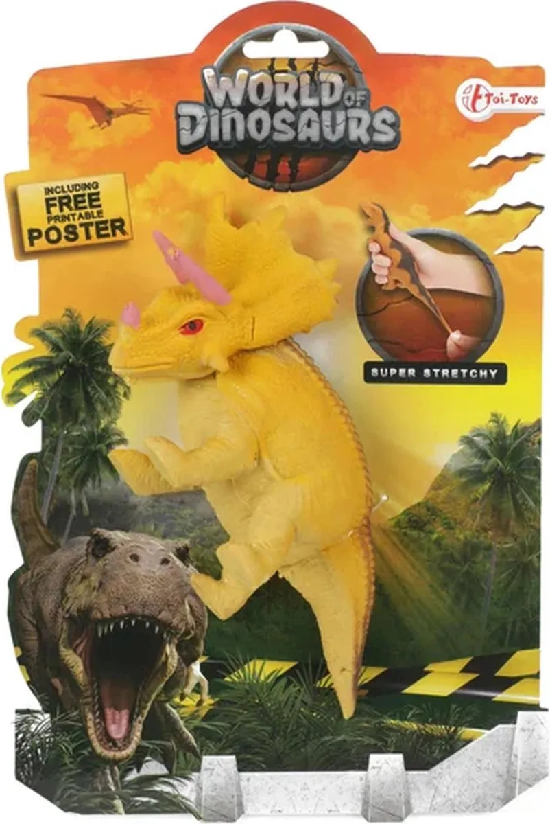 Toi-Toys Dinosaurus Rekbaar 37056Z - Multicolor