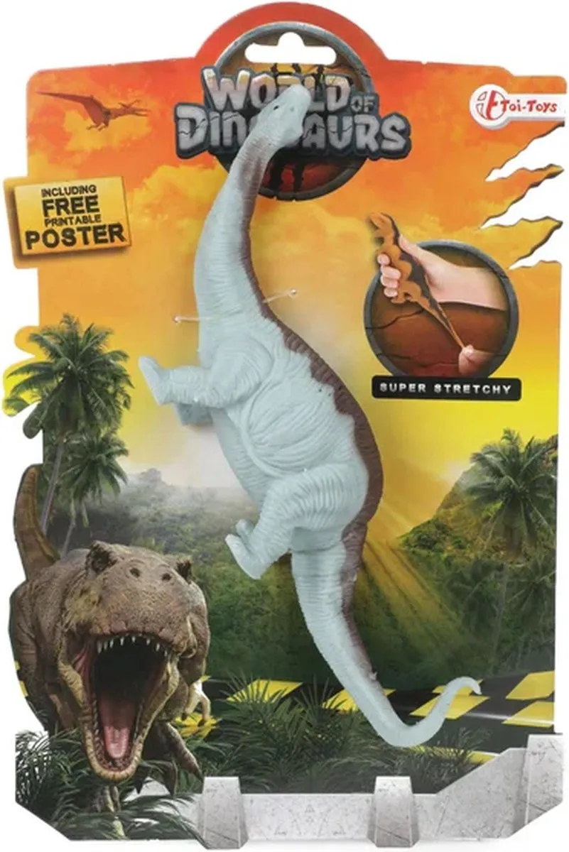 Toi-Toys Dinosaurus Rekbaar 37056Z - Multicolor