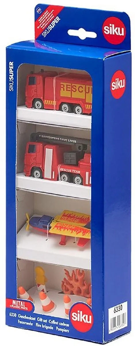 SIKU 6330 Brandweer Cadeauset - Blauw