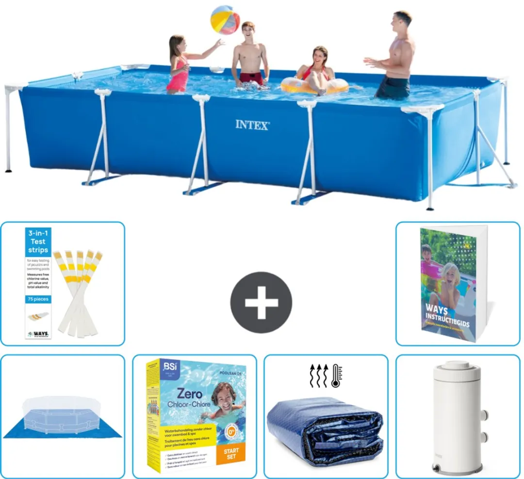 Intex Rechthoekig Frame Zwembad 450x220x84cm