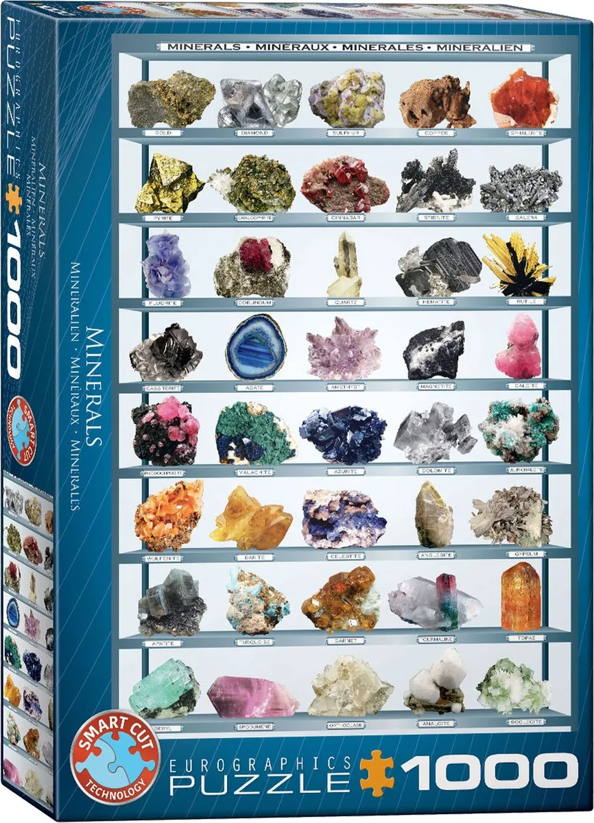 Eurographics Mineralen van de Wereld Puzzel 1000 Stuks