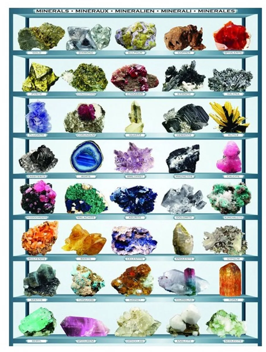 Eurographics Mineralen van de Wereld Puzzel 1000 Stuks - Multicolor