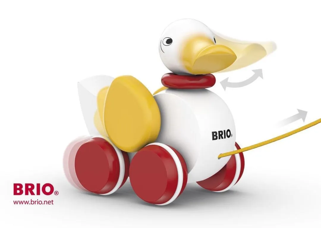 BRIO Wooden Toys Pull-Along Duck - Multikleur