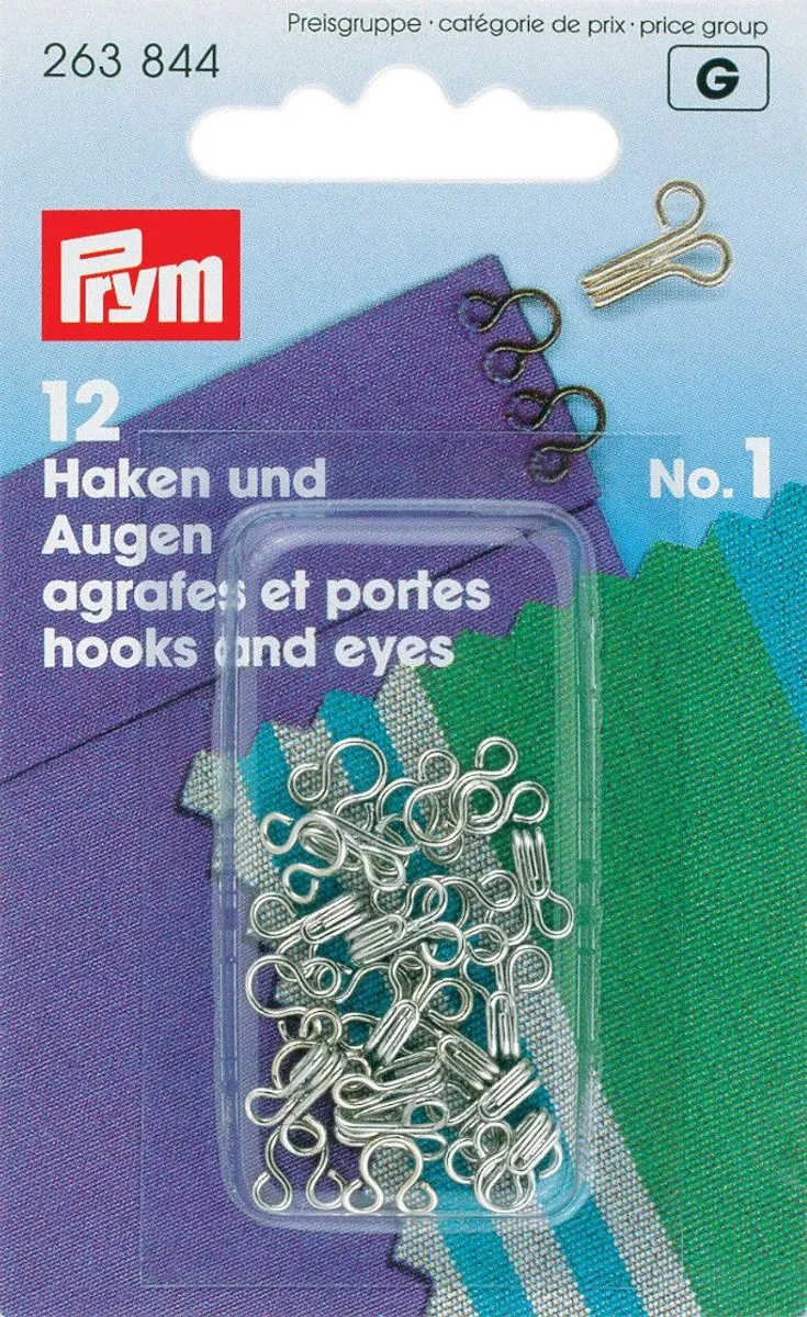 Prym Haken en Ogen No. 1 - 12 Stuks