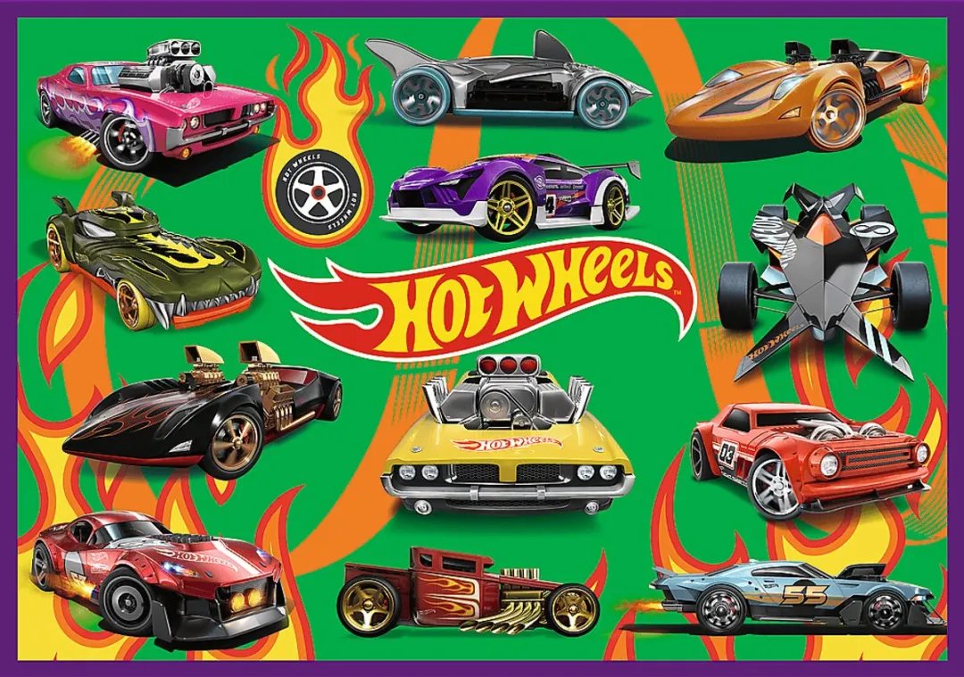 Trefl Hot Wheels 4-in-1 Puzzelset 250 Stuks - Wielokleurig