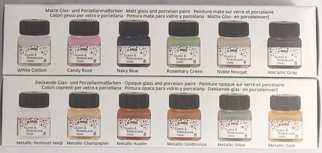 Kreul Porseleinverf Set 12 Stuks - 240ml Assorti