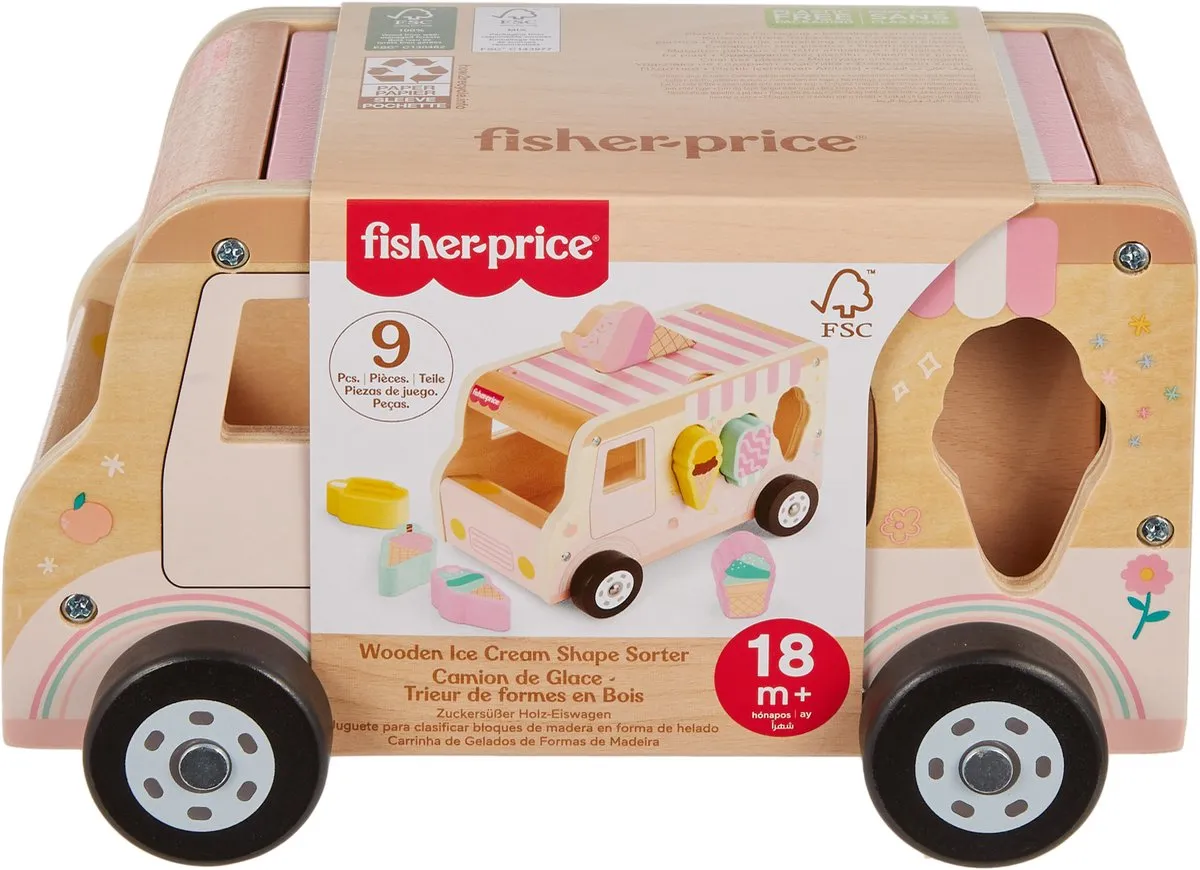 Fisher Price Houten IJsvormsorteerset - Meerkleurig