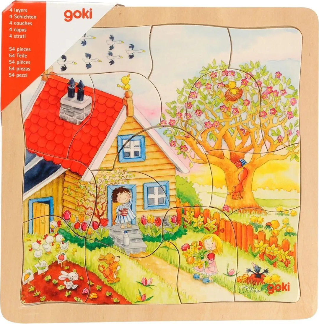 Goki Seasons Puzzle 54 Stuks - Multicolor