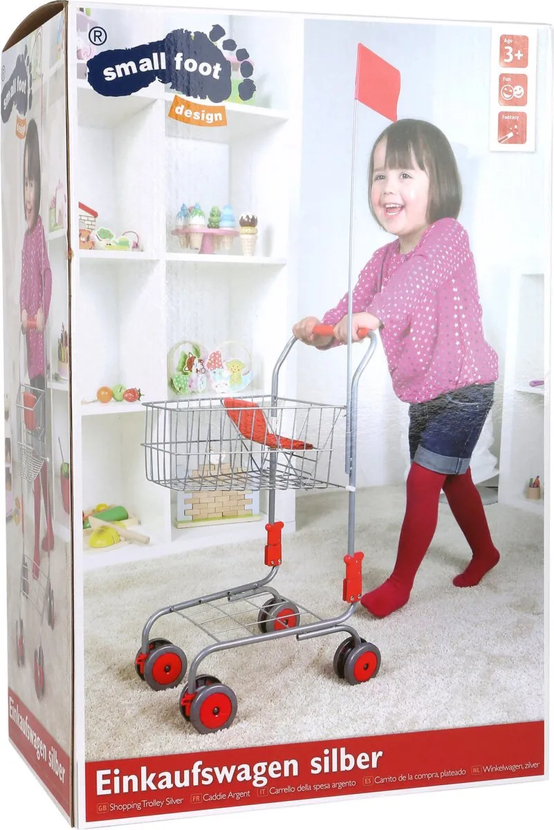 Small Foot Winkelwagen met Poppenzitje - Grijs - afbeelding 6 van 6