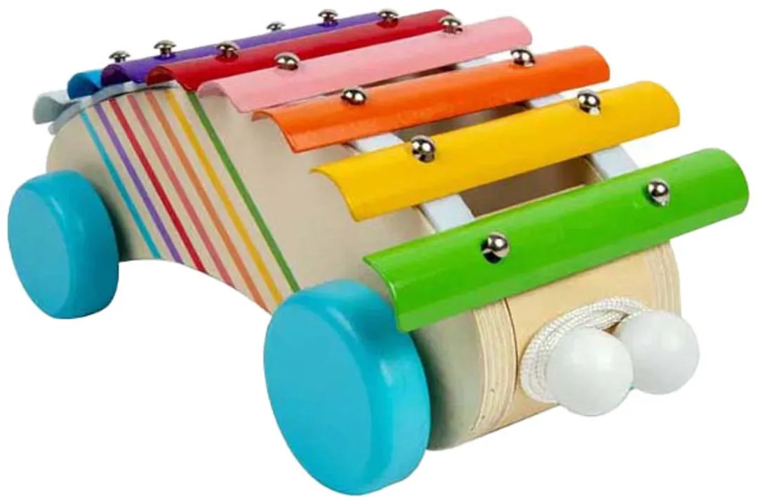 BIGJIGS Houten Trekfiguur Xylofoon - Multi
