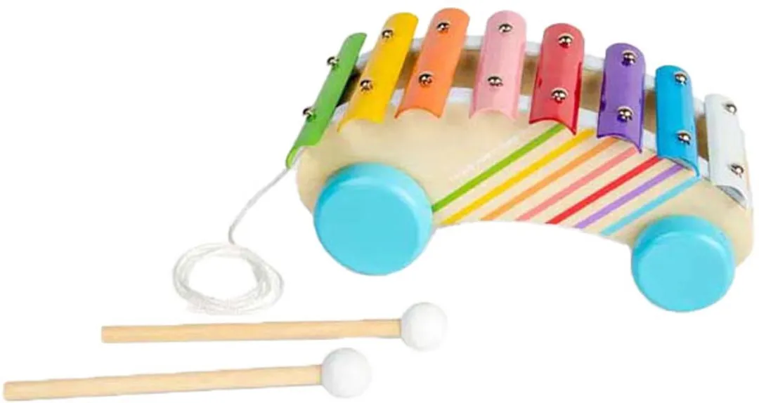 BIGJIGS Houten Trekfiguur Xylofoon - Multi