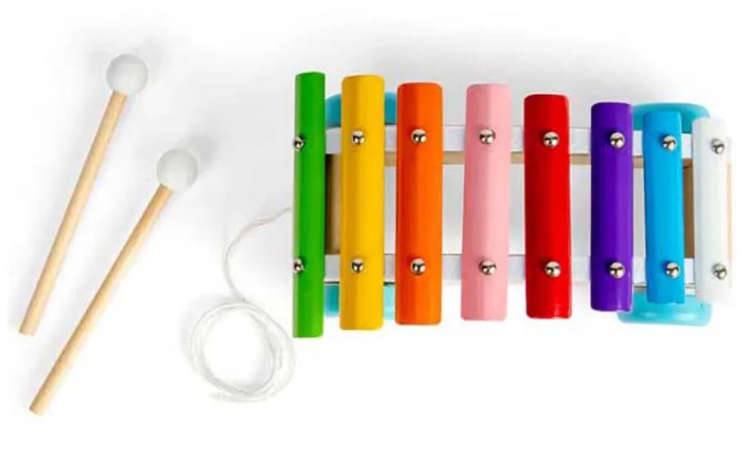 BIGJIGS Houten Trekfiguur Xylofoon - Multi