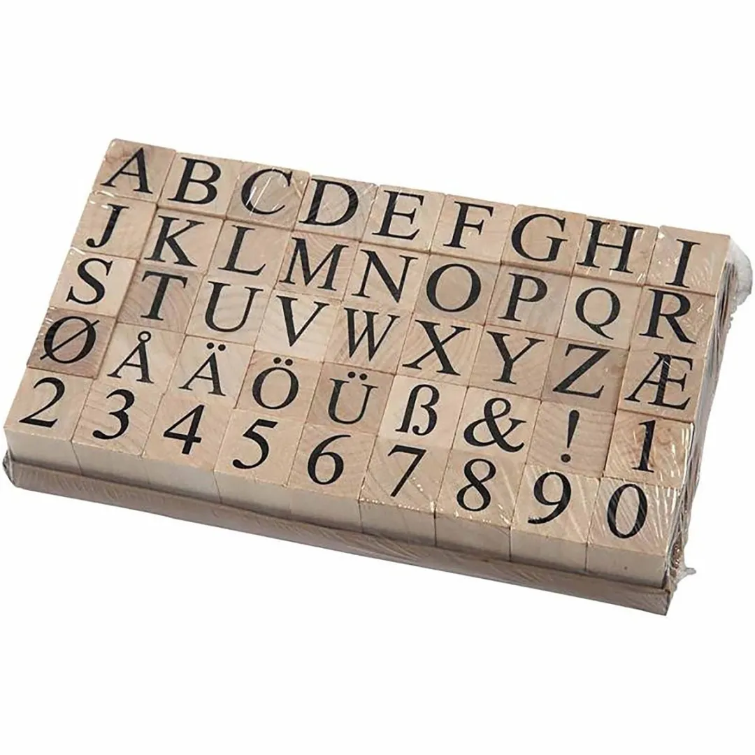 Creativ Company Creotime Stempelset Alfabet 45-delig - 20x20mm - Bruin