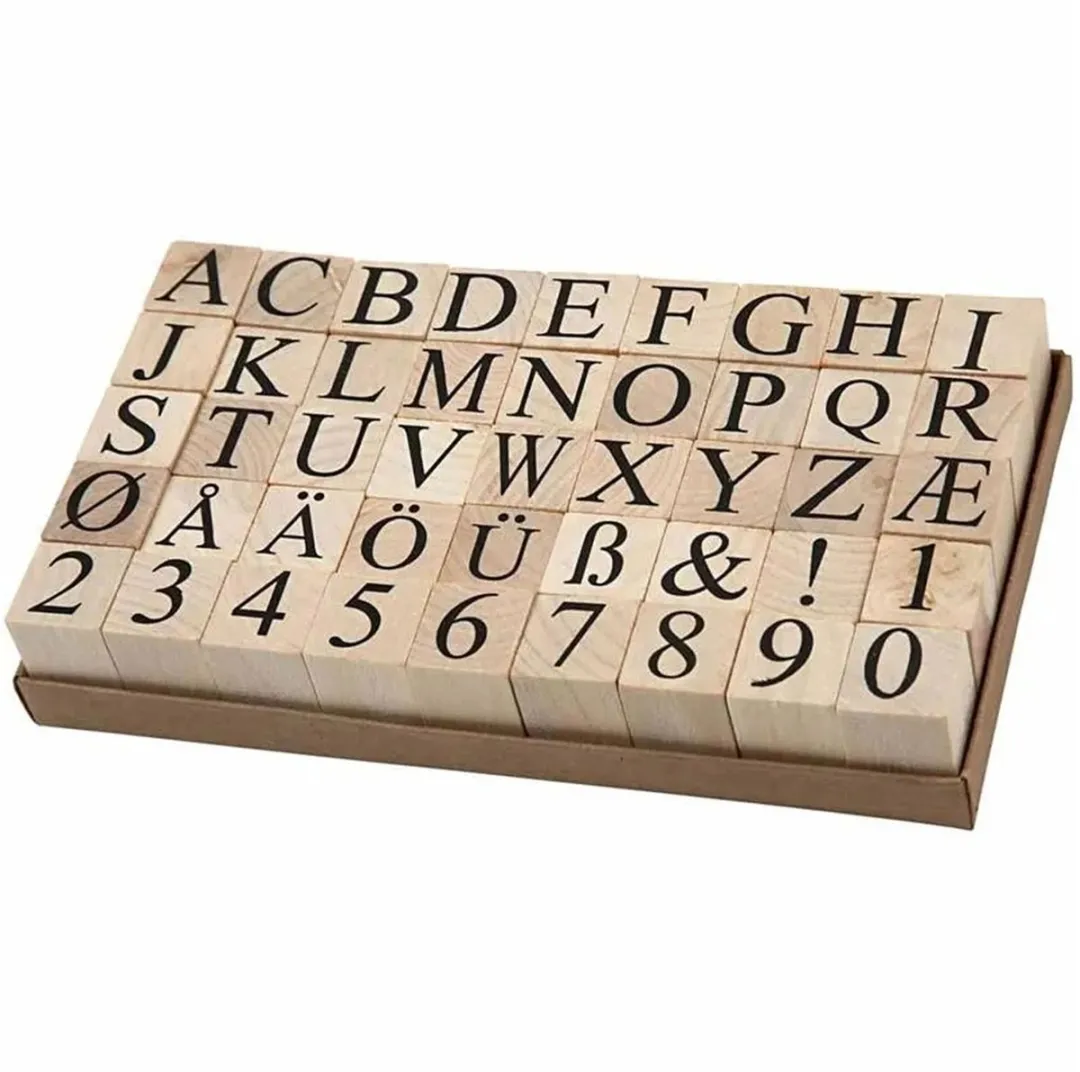 Creativ Company Creotime Stempelset Alfabet 45-delig - 20x20mm - Bruin