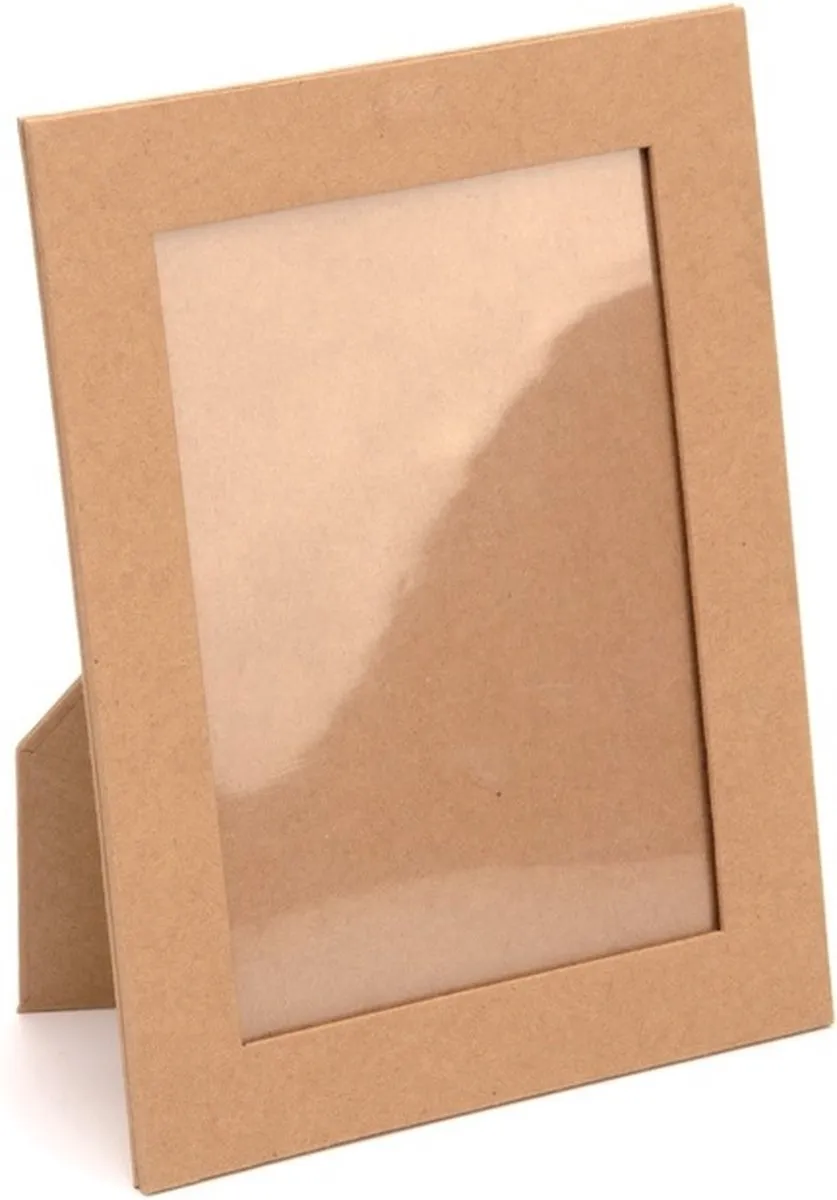 Glorex Hobby Fotolijstje Zelf Beschilderen 16,5x12cm - 2 Stuks - Bruin
