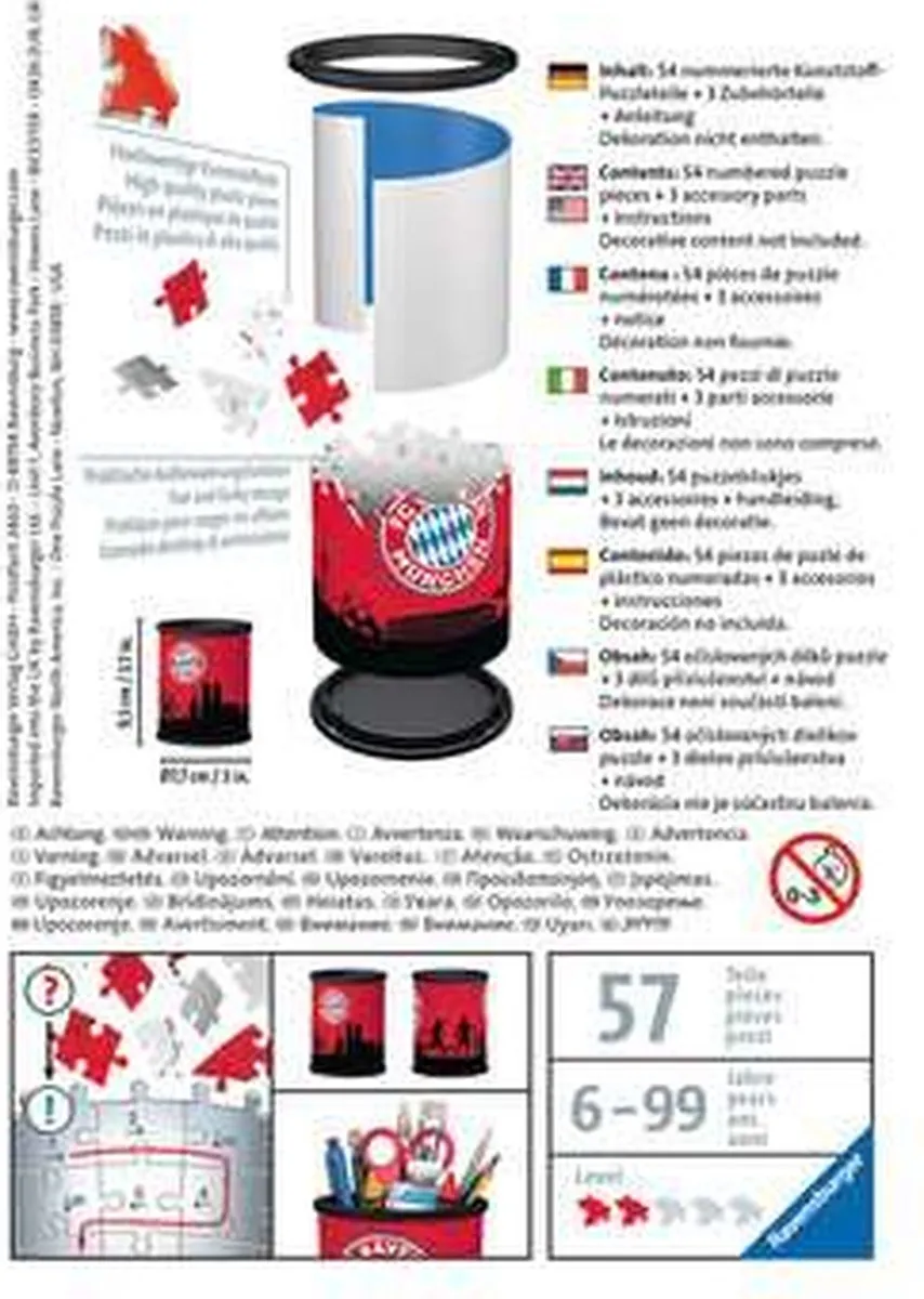 Ravensburger 3D Puzzel 54 Stuks - Rood/Zwart
